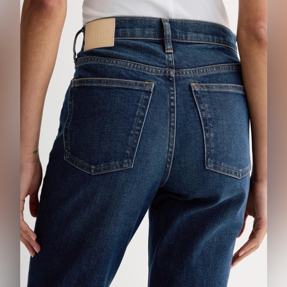 Everlane The Cheeky Jean Straight Leg Medium Wash Women’s Size 25 Whiskering